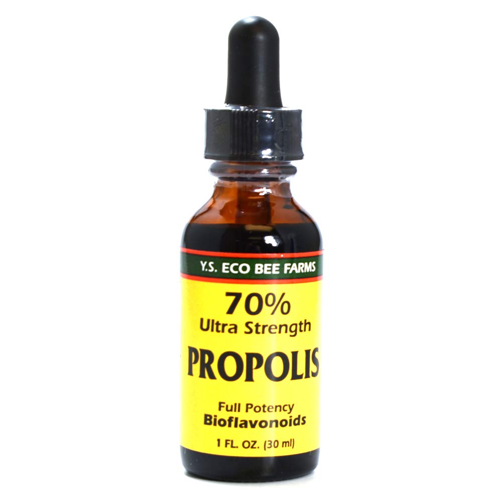 YS Organic botella frontal de 1 oz destacando etiqueta orgánica y presentación