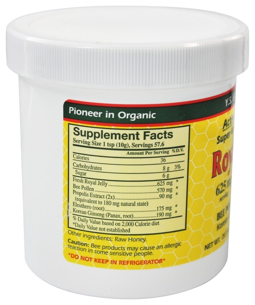 YS Eco Bee Farms cuchara con mezcla lista para tomar, consumo práctico