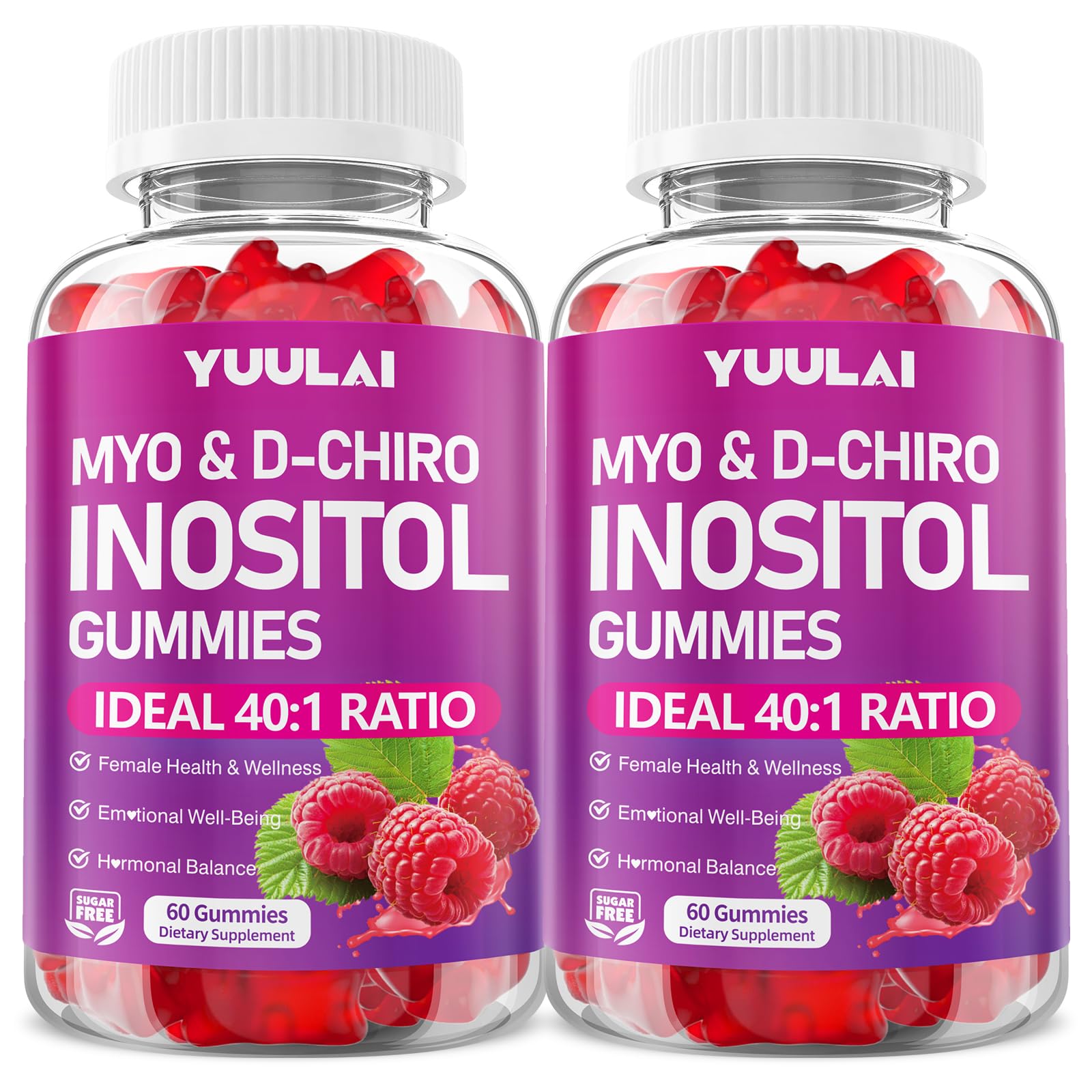 YUULAI envase frontal de gomitas con información visible y fácil identificación