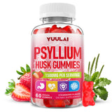 YUULAI frontal del envase mostrando 60 gomitas y beneficios claros