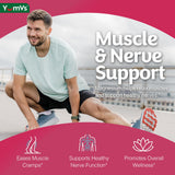 YUM-V'S etiqueta nutricional visible, muestra ingredientes clave y pureza