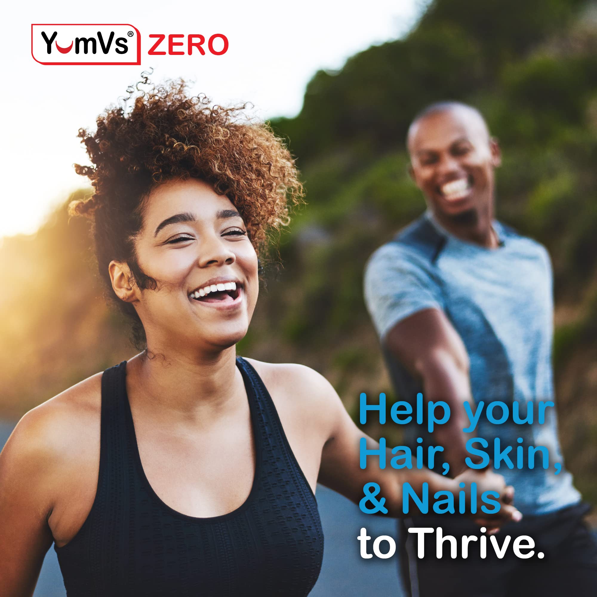 YUM-V'S etiqueta nutricional en primer plano indicando 5.000 mcg