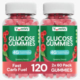 YUM-V'S frente del envase mostrando diseño y cantidad 60 por botella