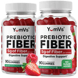 YUM-V'S empaque frontal mostrando 90 gominolas y beneficios principales