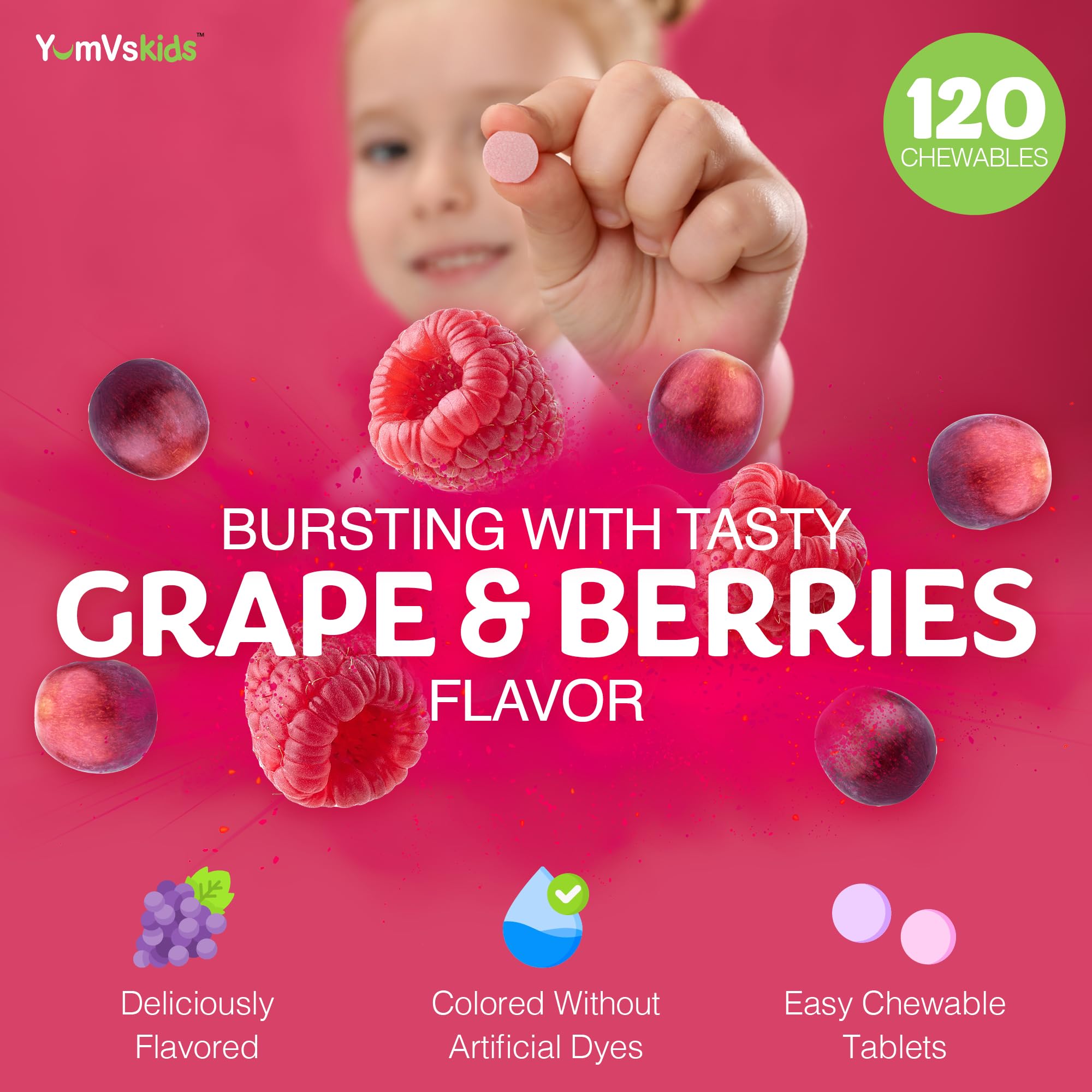 YUM-V'S ingredientes destacados sin gluten ni gelatina visibles