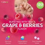 YUM-V'S ingredientes destacados sin gluten ni gelatina visibles