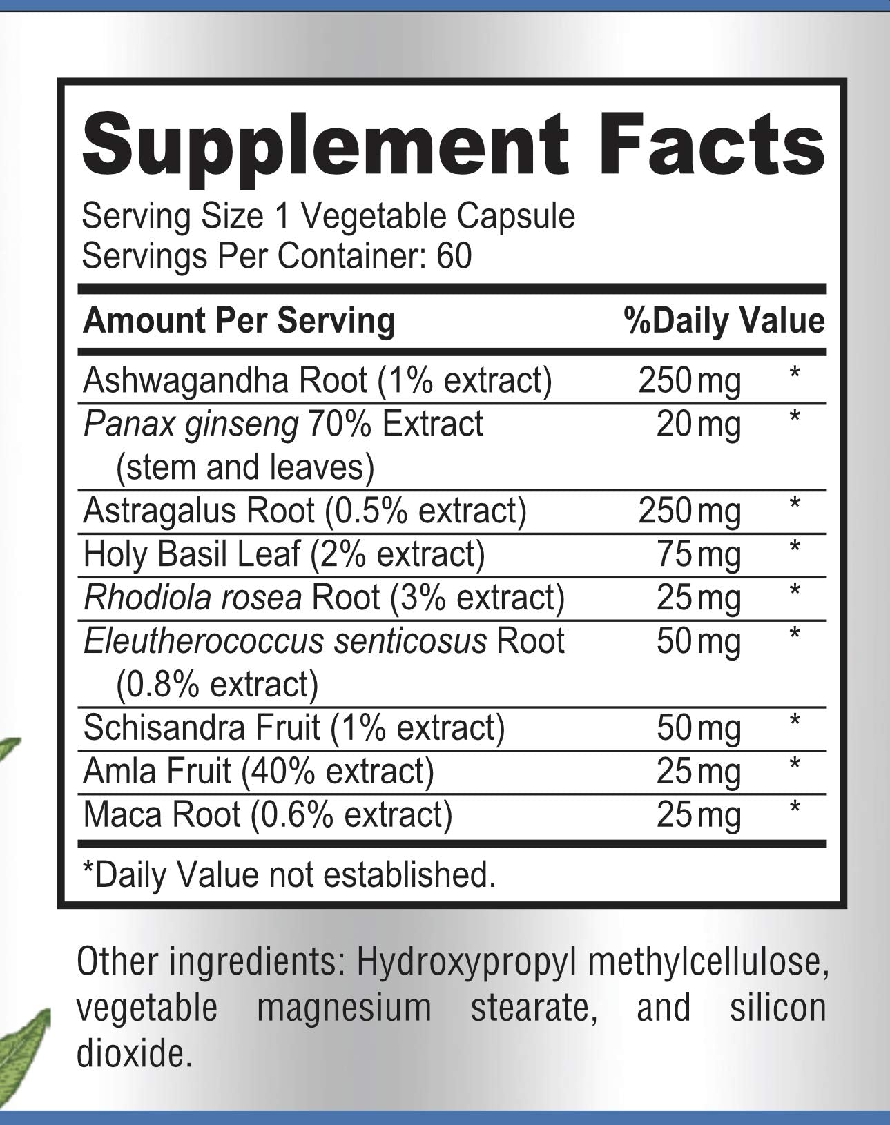 YUMMYVITE etiqueta de ingredientes detallada para transparencia de calidad