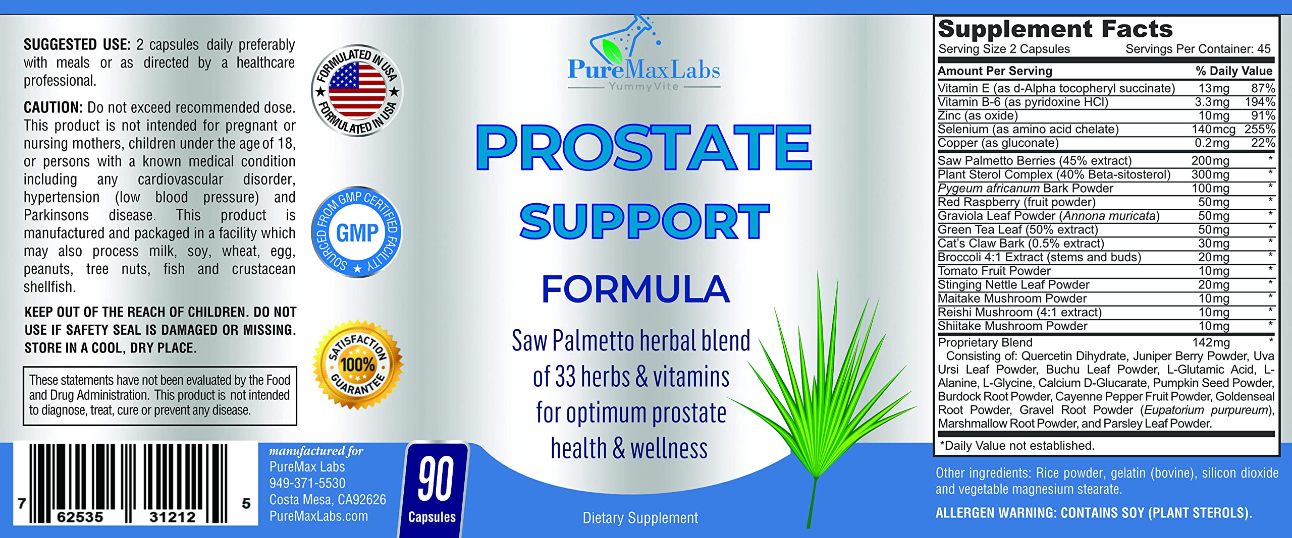 Hombre adulto tomando YUMMYVITE Prostate Support en contexto cotidiano