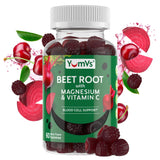 YUM-V'S envase frontal mostrando 60 gomitas y detalles de marca y sabor
