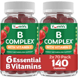 YUM-V'S frente del empaque mostrando 2 frascos y beneficio de uso diario