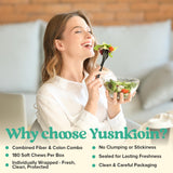 Yusnkioin etiqueta nutricional enfocada en probióticos y fibra total
