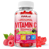 YUULAI envase frontal de Liposomal Vitamin C con información clara y beneficio de alta absorción