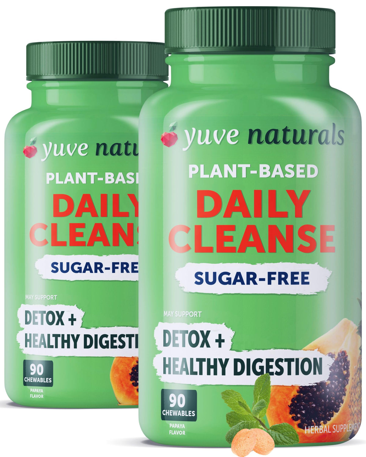 Yuve frasco frontal mostrando etiqueta y beneficio digestivo