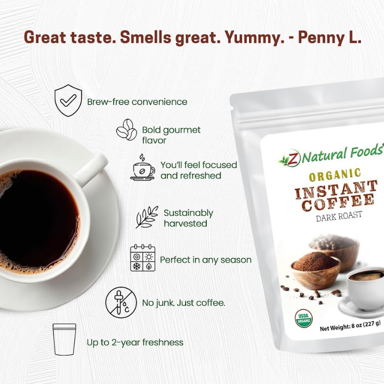 Z Natural Foods café iced en vaso refrescante sabor dark roast persistente