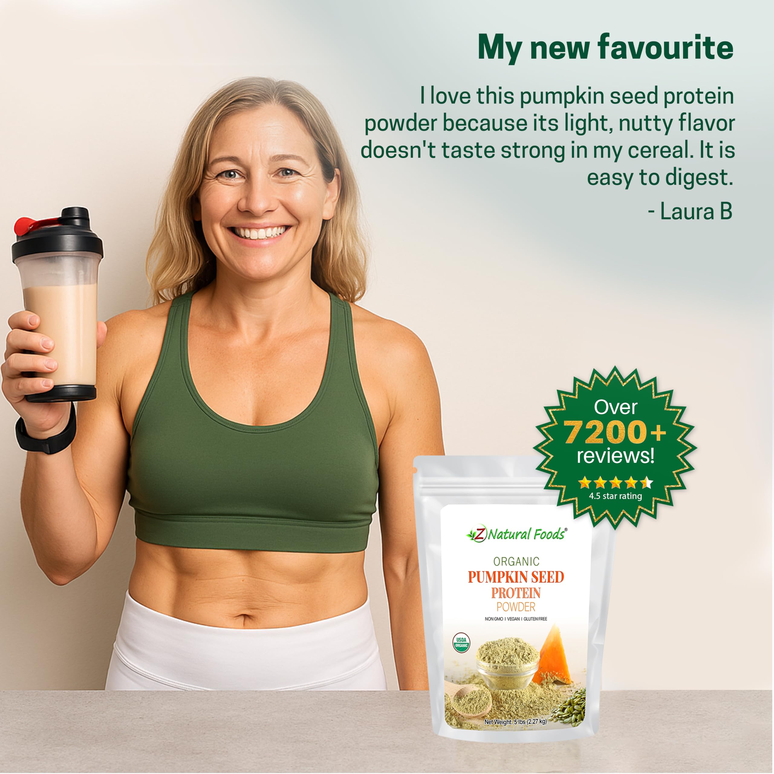 Z Natural Foods desayuno con smoothie y tazón para energía diaria