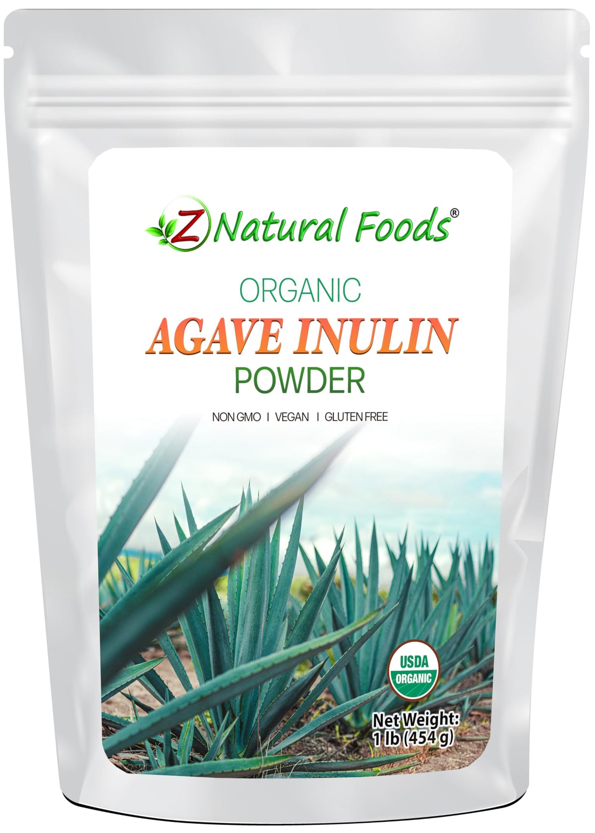 Z Natural Foods frente del empaque mostrando etiqueta clara y beneficios