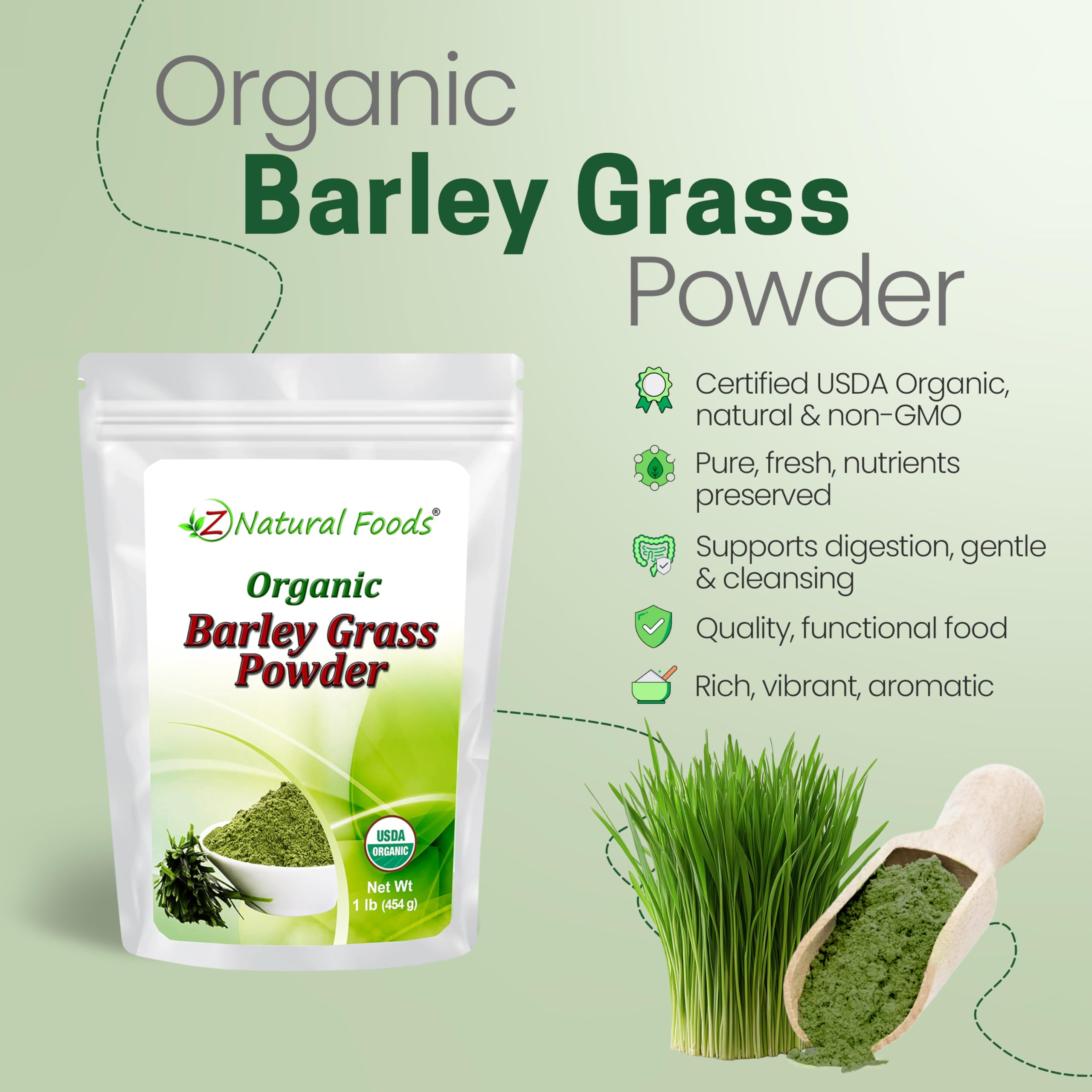 Z Natural Foods cuchara con polvo para porción fácil y precisa