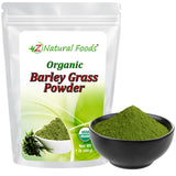 Z Natural Foods empaque frontal orgánico muestra beneficio nutritivo