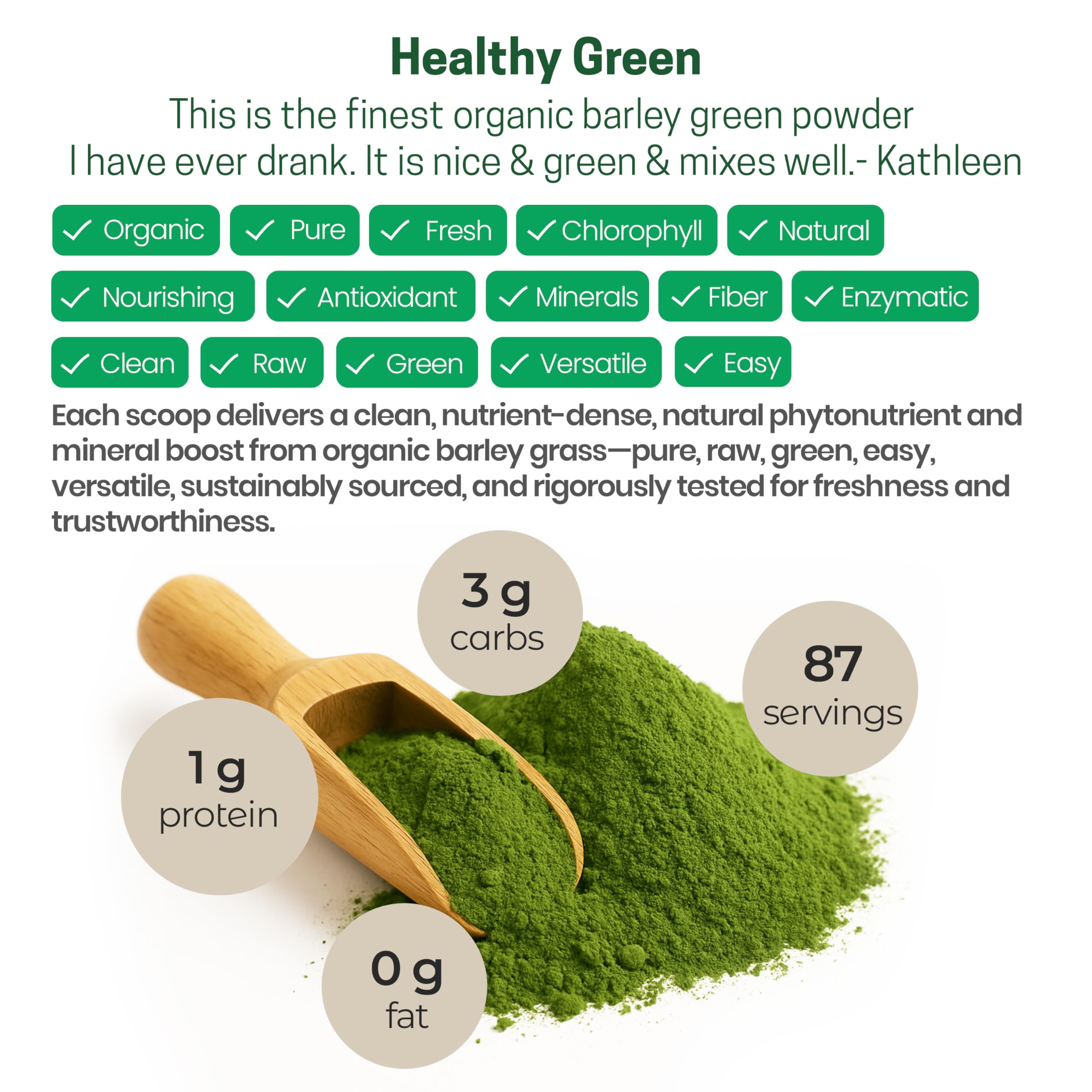 Z Natural Foods hojas de cebada que ilustran origen vegetal
