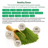 Z Natural Foods hojas de cebada que ilustran origen vegetal