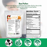 Z Natural Foods detalle de gránulos de polen resaltando textura nutritiva