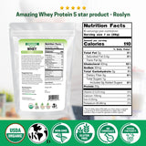 Z Natural Foods polvo textura cercana, muestra solubilidad y finura