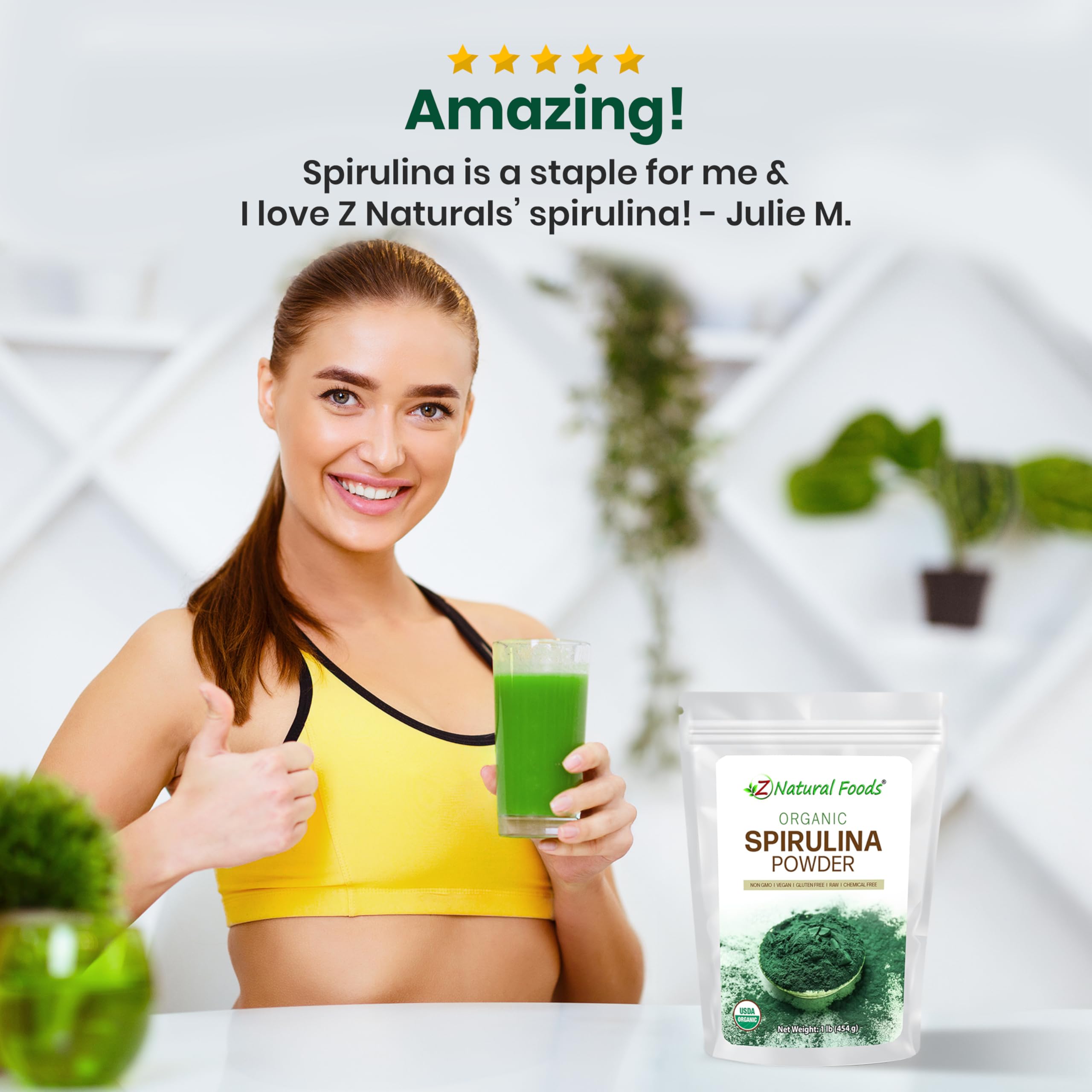 Z Natural Foods etiqueta con certificaciones orgánicas y nutrición clara