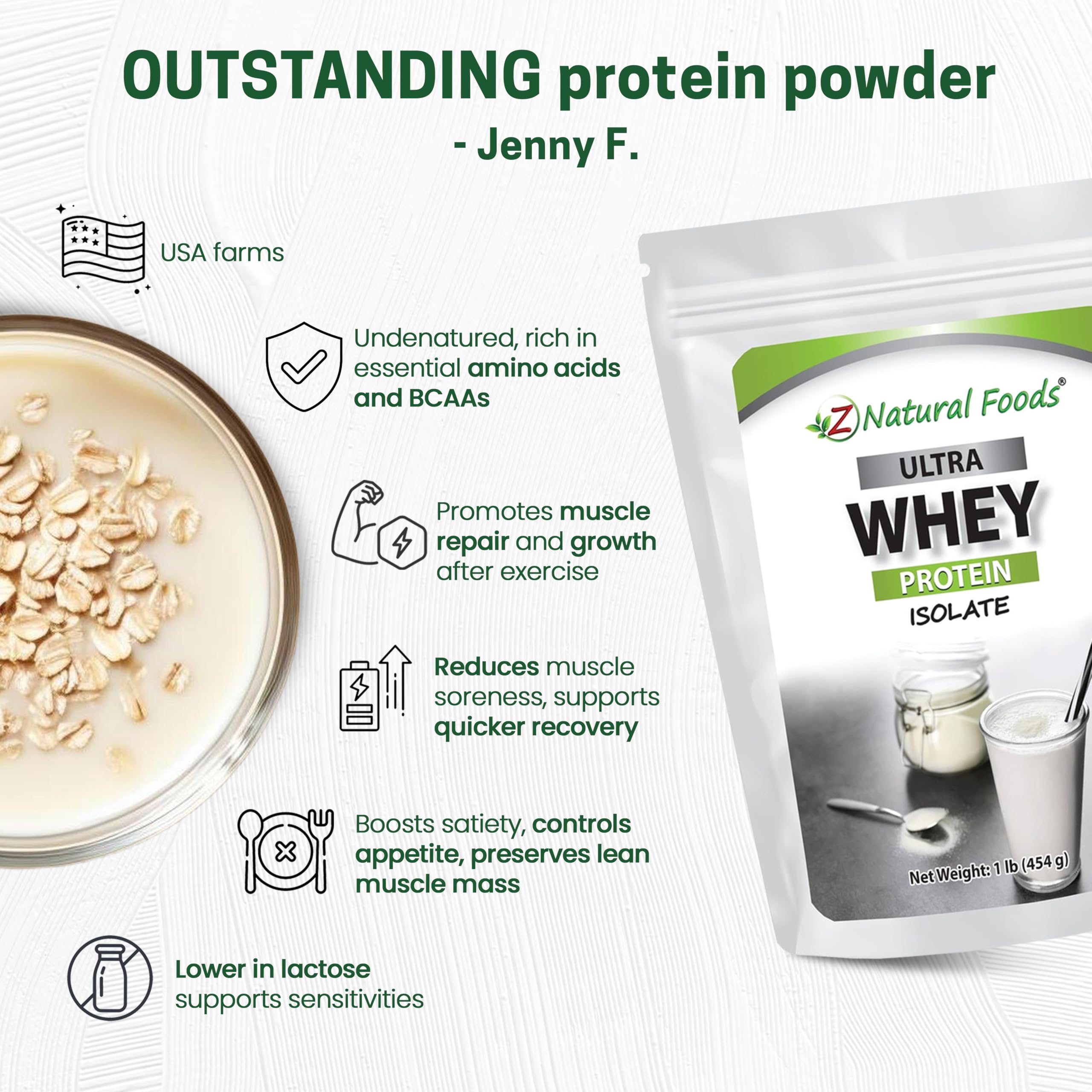 Z Natural Foods batido sin sabor en vaso listo para consumo tras entrenamiento