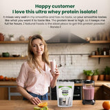 Z Natural Foods envase de 1 lb junto a mano para comparar escala