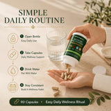Zafira Organics cápsula abierta muestra contenido y apoyo digestivo