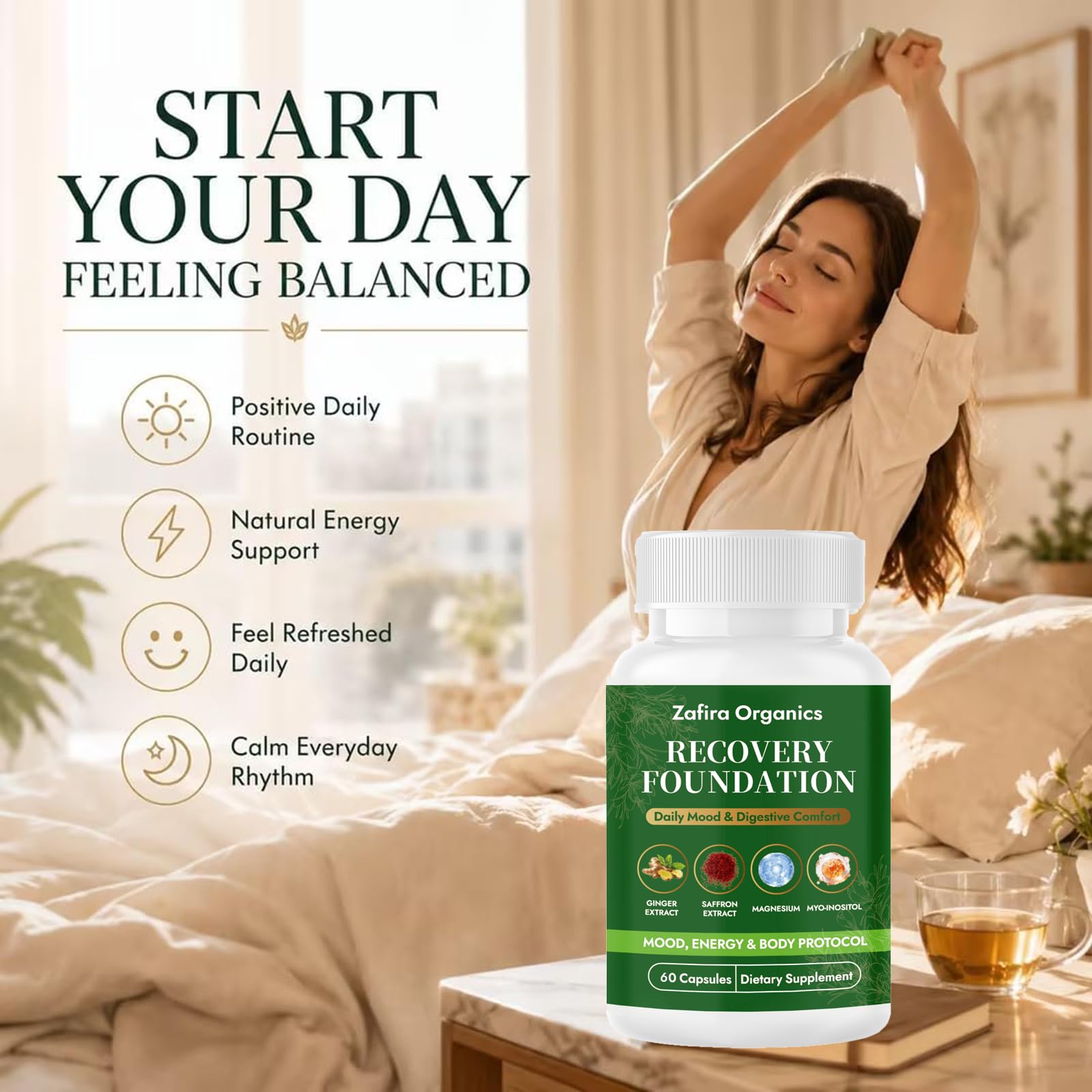 zafira organics etiqueta nutricional detalle mostrando ingredientes y pureza