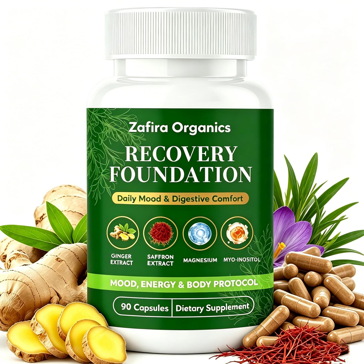 REATIFUL Zafira Organics frasco frontal mostrando diseño y cantidad