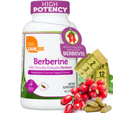 Zahler Berberine vista frontal del envase, claridad de marca y beneficio de apoyo metabólico