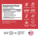 Zahler biodophilus etiqueta nutricional y sello GMP kosher visible