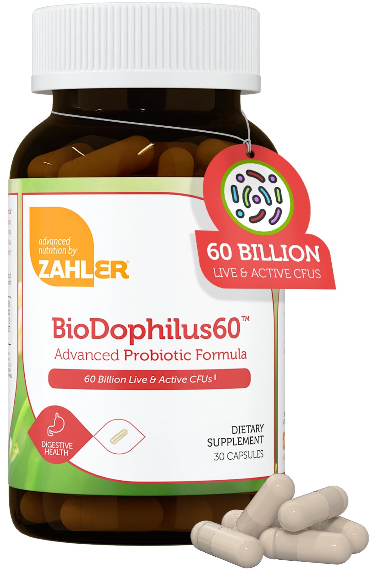 Zahler biodophilus vista frontal del envase con claridad de contenido