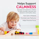 Tabletas Zahler ChildCalm abiertas del empaque mostrando sabor fruit punch