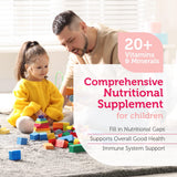 Zahler etiqueta con lista de 23 vitaminas y calidad transparente