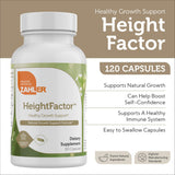 Cápsulas de Zahler Height Factor en primer plano mostrando textura y fácil ingestión
