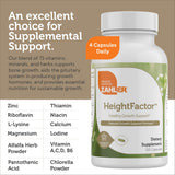 Envase Zahler Height Factor en mano para comparar tamaño y cantidad de 120 cápsulas