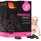 Zahler frasco frontal con diseño claro y beneficio de nutrición prenatal