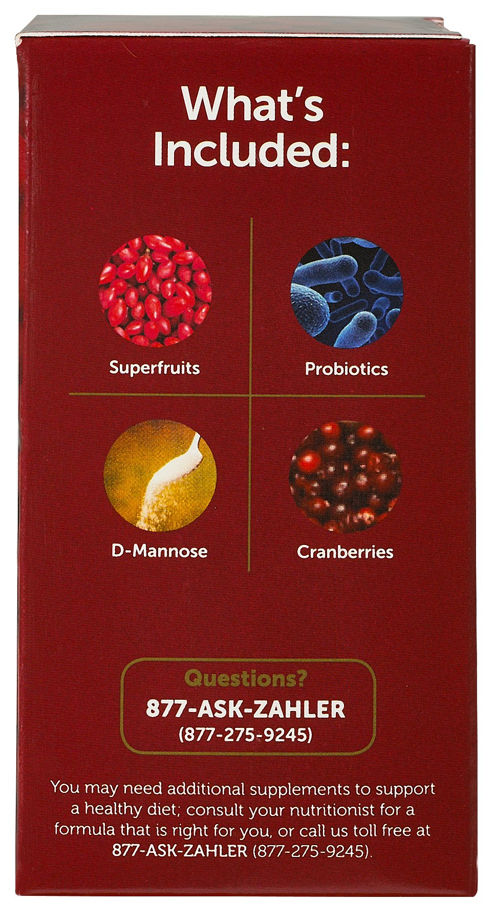 Zahler Revolution etiqueta con valores nutricionales y datos clave