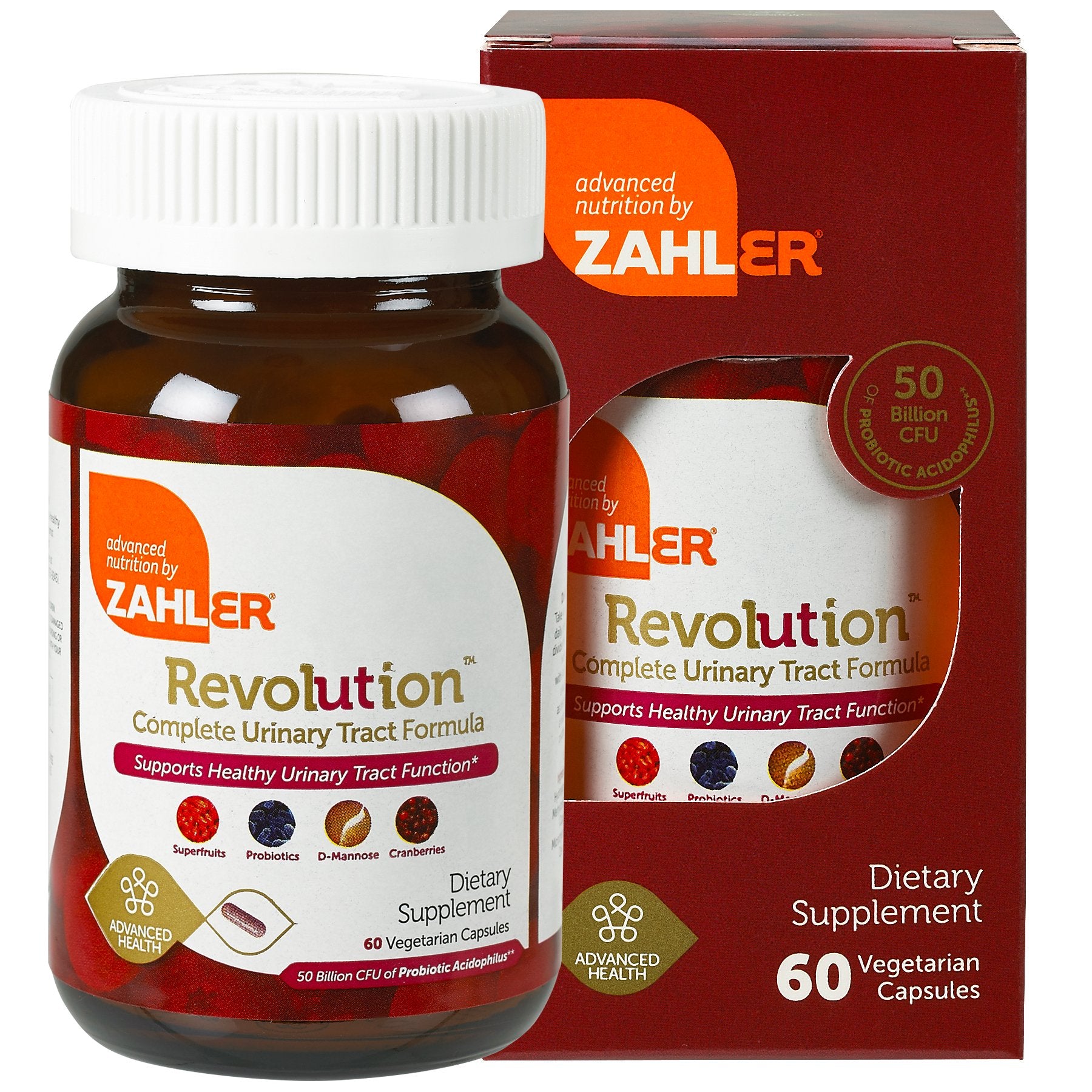 Zahler Revolution frente del empaque mostrando ingredientes principales