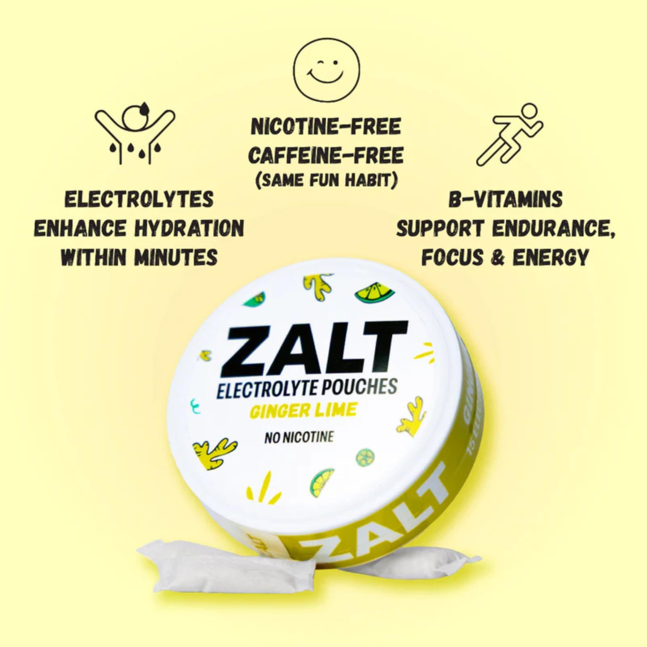 ZALT caja abierta con cinco pouches para llevar varias sesiones