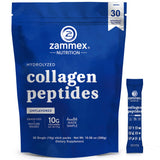Zammex frente del empaque mostrando sobres y marca, conveniencia de uso