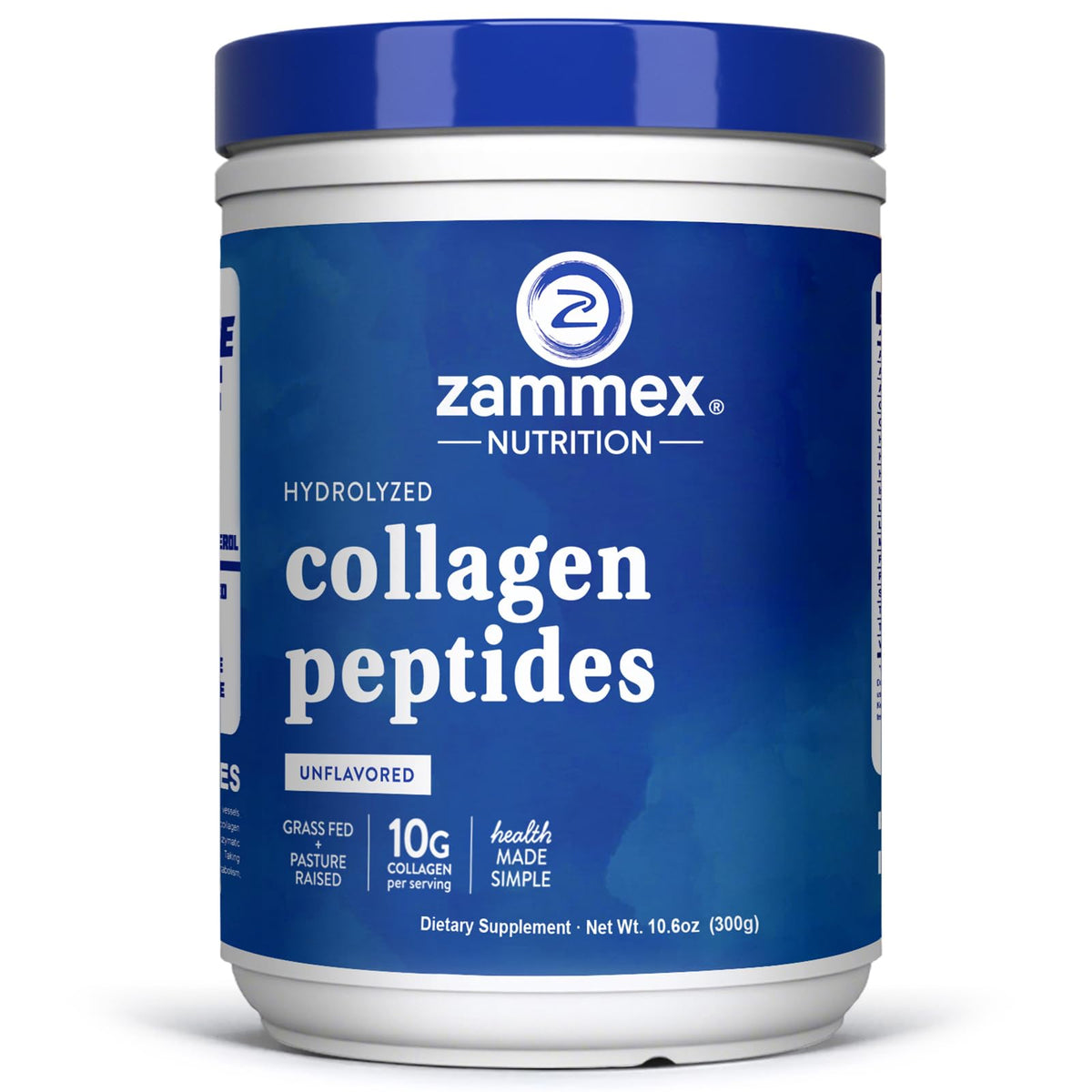 Zammex envase frontal mostrando el tamaño y beneficios para mezcla rápida