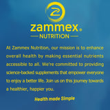 Zammex producto sobre pastura verde indicando origen grass fed claro