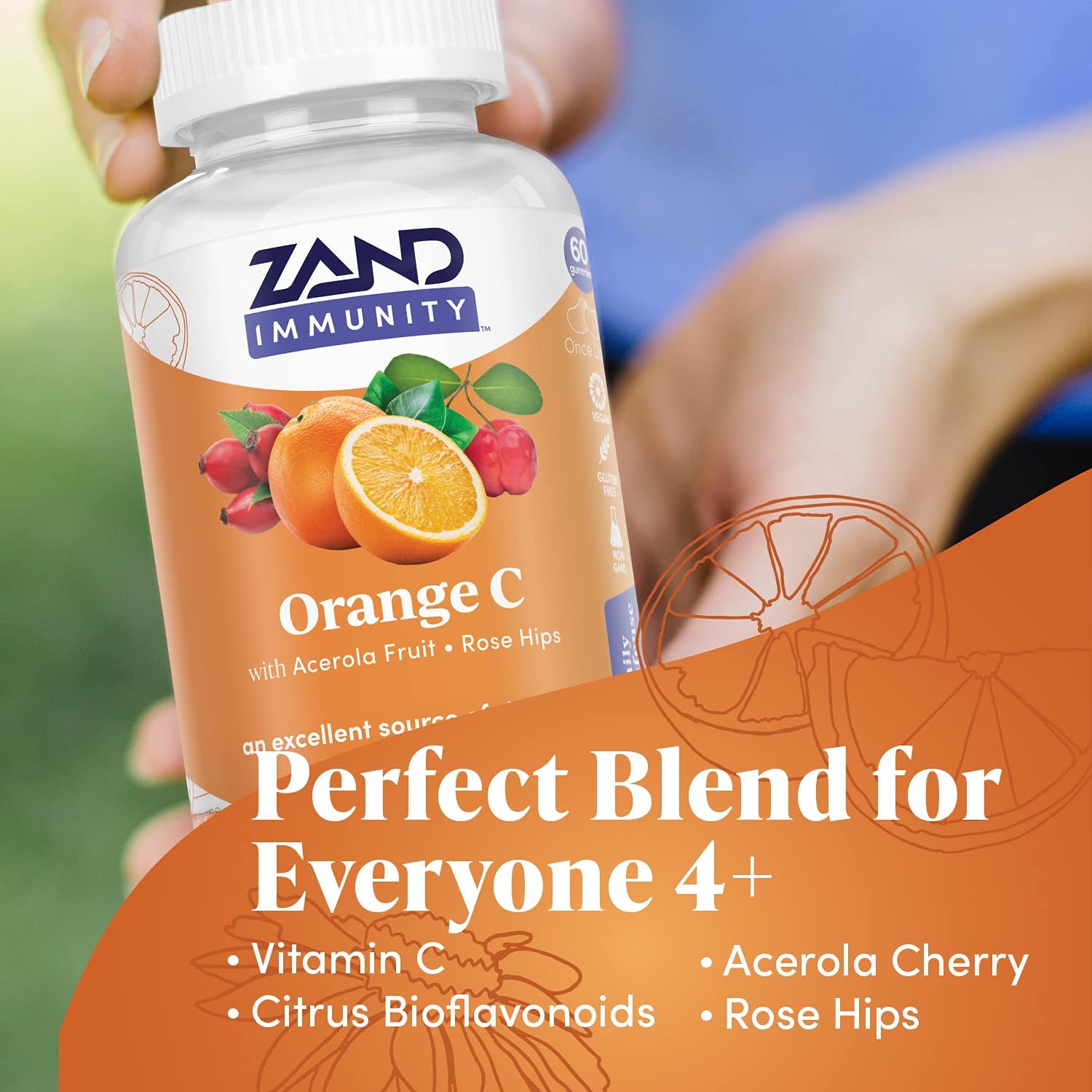 ZAND gomitas en mano como porción fácil de llevar y consumir
