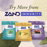 ZAND etiqueta con lista de ingredientes naturales y certificación GMP visible