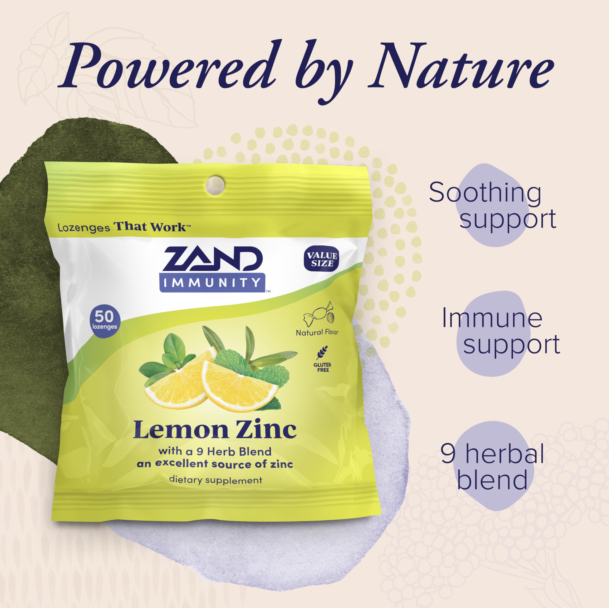 ZAND pastillas en mano para comparar tamaño y facilitar dosificación diaria