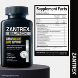 Zantrex Black caja abierta con cápsulas para almacenamiento seguro